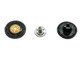 17mm Black & Copper Jeans Buttons with Pins (Pack of 8)